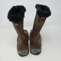 Keen Betty Boot II Brown Leather Shearling Fur Winter Snow Boots Wmns 6 Quilted