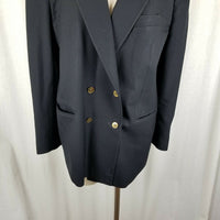 Vintage Giorgio Sant Angelo Wool Double Breasted Blazer Jacket Womens 12 80s