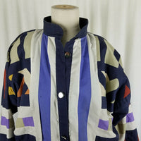 Brighton Collection Patchwork Crazy Quilt Style Jacket Womens M Australia Artsy