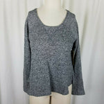 Threads 4 Thought Jersey Knit Sweatshirt Top Mottled Heathered Black Womens XS