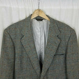 David Wood Southwick Wool Tweed Woven Multicolor Plaid Sport Coat Jacket Mens 47