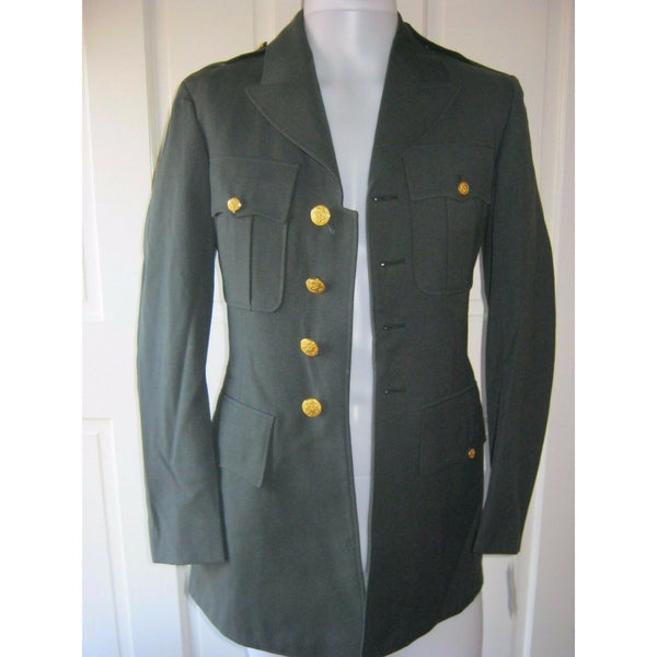Authentic US Military Army Uniform Long Jacket Blazer Sportcoat Mens 34L Cosplay