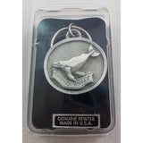 Humpback Whale Pewter Keyring Keychain FOB Maine Souvenir Metal Car Keys Ocean