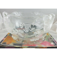 Mikasa Walther Glass West Germany Crystal 9" Serving Bowl Maria Spring Medley