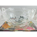 Mikasa Walther Glass West Germany Crystal 9" Serving Bowl Maria Spring Medley