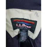 LL Bean Winter Jacket Nylon Parka Full Zip Up Anorak Womens L Ski Snow Green