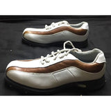 Etonic Stabilites Soft Spikes Leather Golf Cleats Shoes Mens 6.5 White Brown