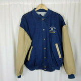 Operation II Montecristo Denim Canvas Bomber Jacket Mens L Vintage LA Loving