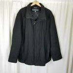 Perry Ellis Portfolio Wool Blend Quilted Peacoat Jacket Car Coat Mens XXL Black