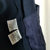 Talbots Stretch Button Up Heavyweight Shirt Lightweight Jacket Womens 8 Navy