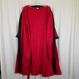 Harcourt Red & Black Velour Wrap Bath Robe Mens One Size OS Striped USA Smoking