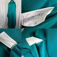 Vanity Fair Velor Maxi Robe House Dress Womens 12 Vintage Mid Century 60s Dacron