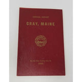 Annual Report Town Officers of Gray Maine December 31 1952 Cumberland County