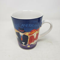 Set of 4 SANGO CAFE Americana Coffee CERAMIC MUGS CUPS #4911 Man & Woman 98