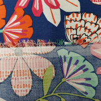 Bright Mixed Flowers Floral Fabric Springs Creative Screenprint Cotton 1.5 yards