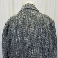 Coldwater Creek Woven Mottled Recycled Wool Blend Jacket Blazer Womens 16 Black