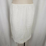 Vintage Movie Star Thin White Muslin Cotton Lace Trim Slip Skirt Womens M J7238