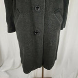 Vintage Mid Century Union Made Wool Peacoat Insulated Faux Fur Lined Womens L XL
