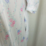 Vintage Sears Fashion Place Prairie Floral Flannel Nightgown Nightie Womens S
