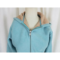 Dickies Work Hooded Berber Fleece Lined Sweatshirt Jacket Hoodie Womens S Blue