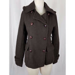 American Eagle Tweed Quilted Insulated Double Breasted Peacoat Jacket Womens S