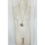 Gold I Love You Heart Pendant Multiple Languages Rope Chain Medallion NECKLACE