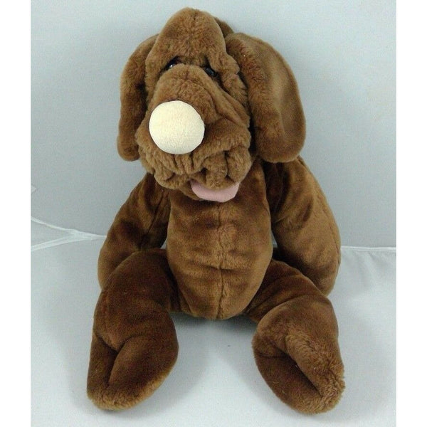 Vintage The Heritage Collection Wrinkles Brown Dog Plush Animal Hand Puppet 18"