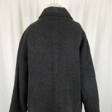 Vintage Mid Century Union Made Wool Peacoat Insulated Faux Fur Lined Womens L XL
