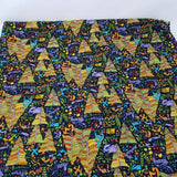 Vintage Whimsical Abstract WIld Animals Fabric 2.5 Yards Material Psychedelic