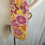 Vera Bradley Bali Gold Gabby Bag Shoulder Handbag Tote Large Purse Quilted Blue