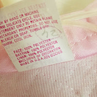 Vintage 1970s Bees & Jam Bubblegum Pink Lace Quilted Tie Sash Bath Robe Girls 8