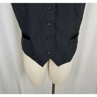 TopHat New York Button Up Pointed Wool Dress Dressy Waistcoat Vest Womens M USA