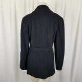 Jones New York Double Breasted Winter Wool Military Short Peacoat Coat Womens S