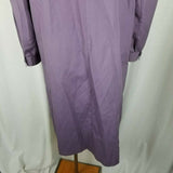Vintage Mod MCM Purple Long Rain Trench Coat Womens 14P Lilac Lavender 60s 70s