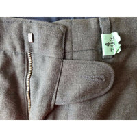 Vintage Wool Serge Class l Trousers 2234 Green Military Army Pants Mens size 29R