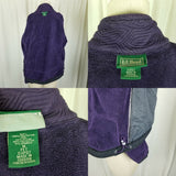 LL Bean Quilted Embroidered Fleece Full Zip Up Anorak Jacket Womens PM Stretch