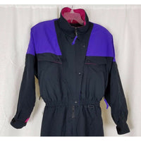 Vintage 90s Eddie Bauer Neon Insulated One Piece Winter Ski Snowsuit Womens 12P