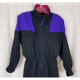 Vintage 90s Eddie Bauer Neon Insulated One Piece Winter Ski Snowsuit Womens 12P