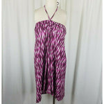 Eddie Bauer Aster Purple Freedry Convertible Halter Dress Womens 2XL Stretch