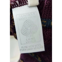 Burrati Uomo Knit Pure New Wool Nordic Ski SWEATER Pullover Ireland Red Mens L