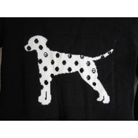 Maggie & Zoe Dalmatian Dog Bow Polka Dot Knit Twirl Sweater Dress Girls size S 4