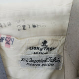 Vintage LION OF TROY Size 15" S Pleated Tuxedo Dress Shirt Sanforized 50's 60's