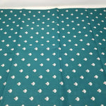 P.S. Designs Fabric Fan Print Turquoise or Teal Blue Pink White Material 3 Yards