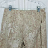 Dimension New York Snakeskin Print Leather Capri Peddle Pusher Pants Womens 8