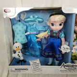 Disney Store Animators' Collection 16" Anna & Elsa Deluxe Gift Set Dolls Frozen