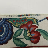 Waverly Vintage VAT Dyed Large Floral Jacobean Print Fabric Scotchgard Material