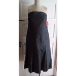 Isaac Mizrahi Strapless Indigo Denim Blue Jean Pleated Sundress Dress NWT Womens