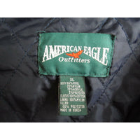 American Eagle Letterman Baseball Bomber Jacket Embroidered Patches Mens XL AEO