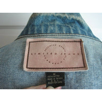 Limited Jeans European Fit Jewel Buttons Trucker Denim Blue Jean Jacket Womens M