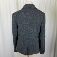 LL Bean Wool Silk Herringbone Equestrian Riding Country Jacket Blazer Womens MP